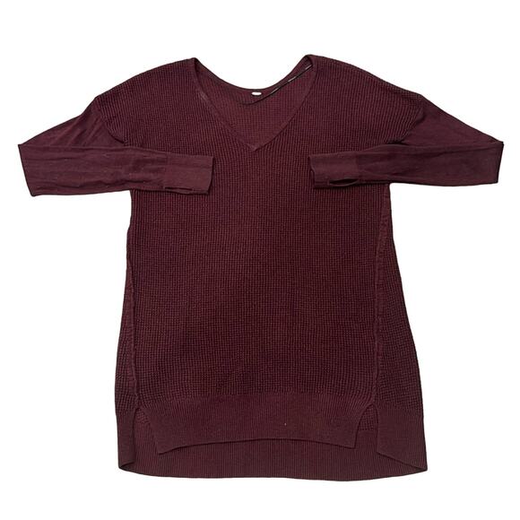 Lululemon Women's The Sweater Life Heathered Bordeaux Drama Size 6 - Picture 3 of 7